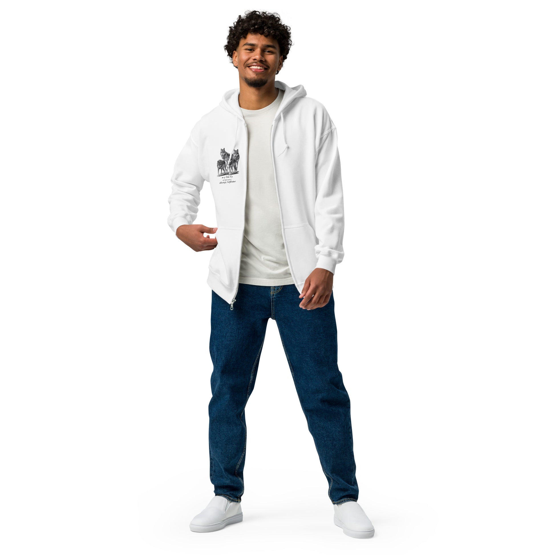 Wolfs heavy blend zip hoodie