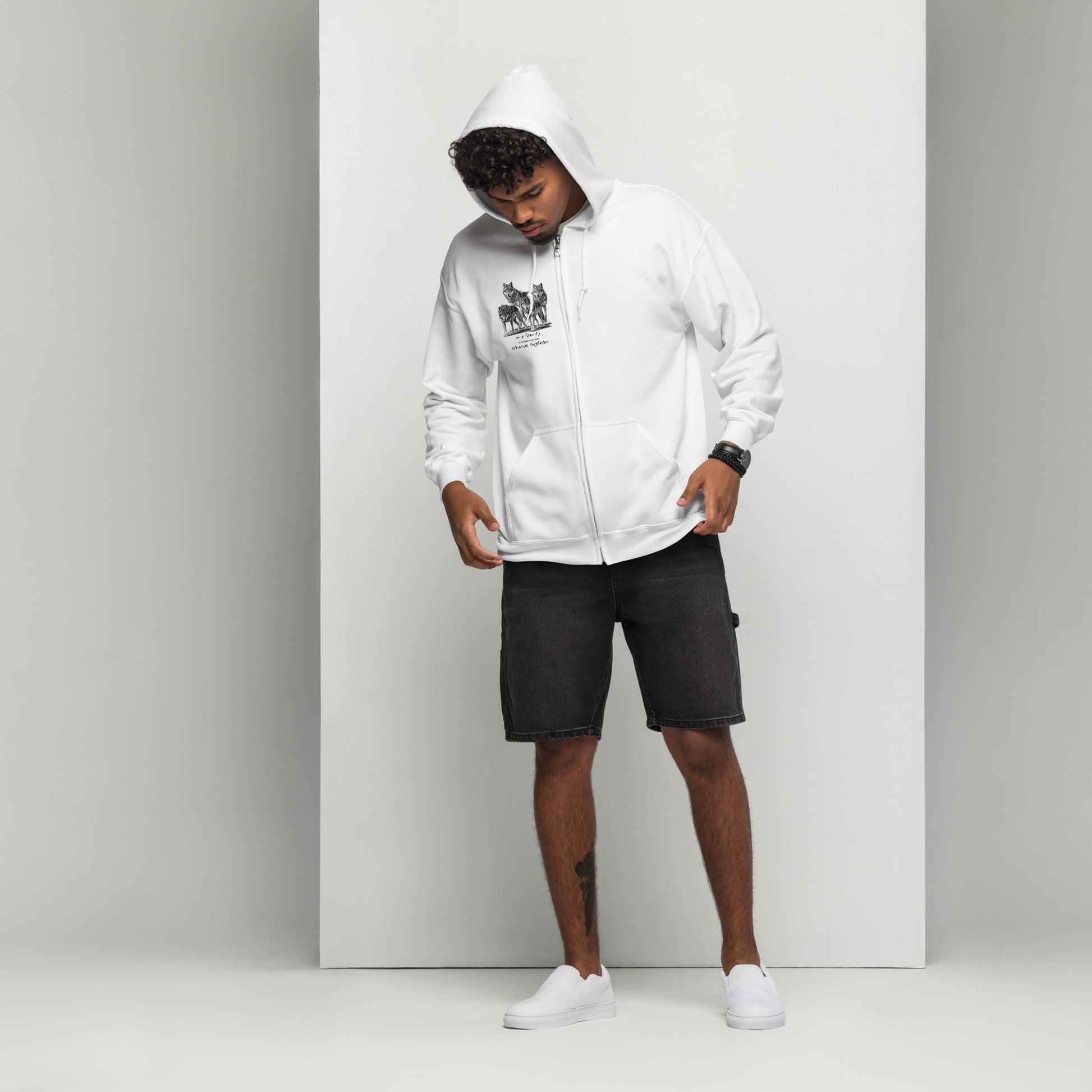Wolfs heavy blend zip hoodie