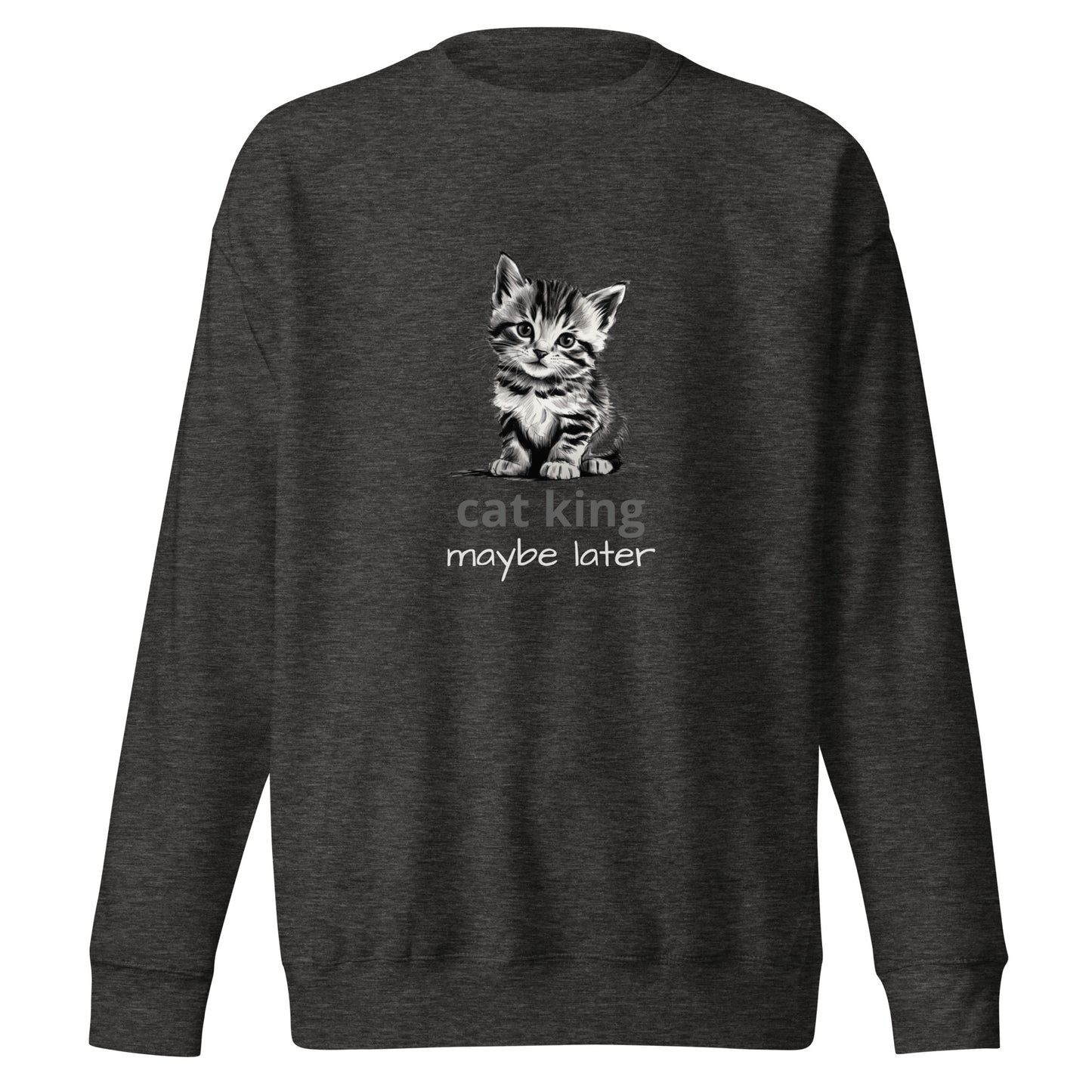 Cute Cat Unisex Premium Sweatshirt - Adorable Feline Design