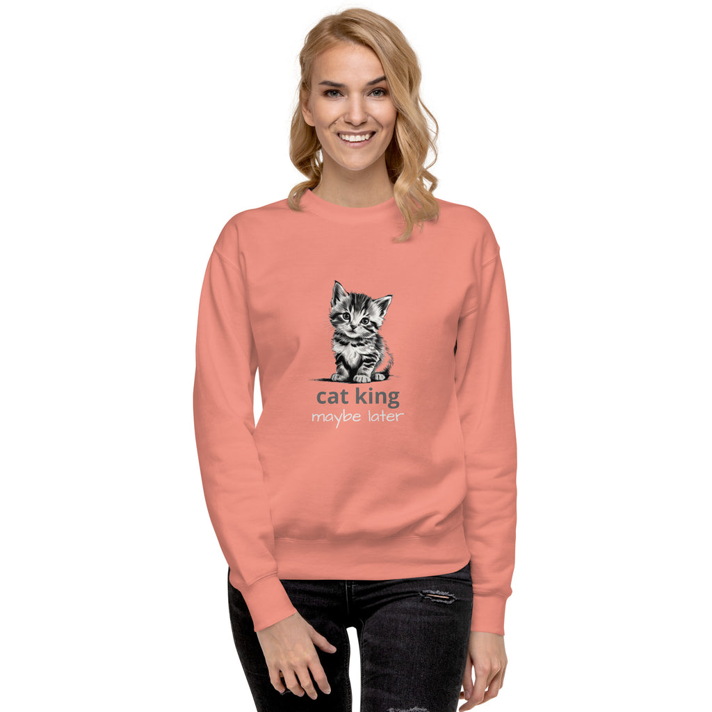 Cute Cat Unisex Premium Sweatshirt - Adorable Feline Design