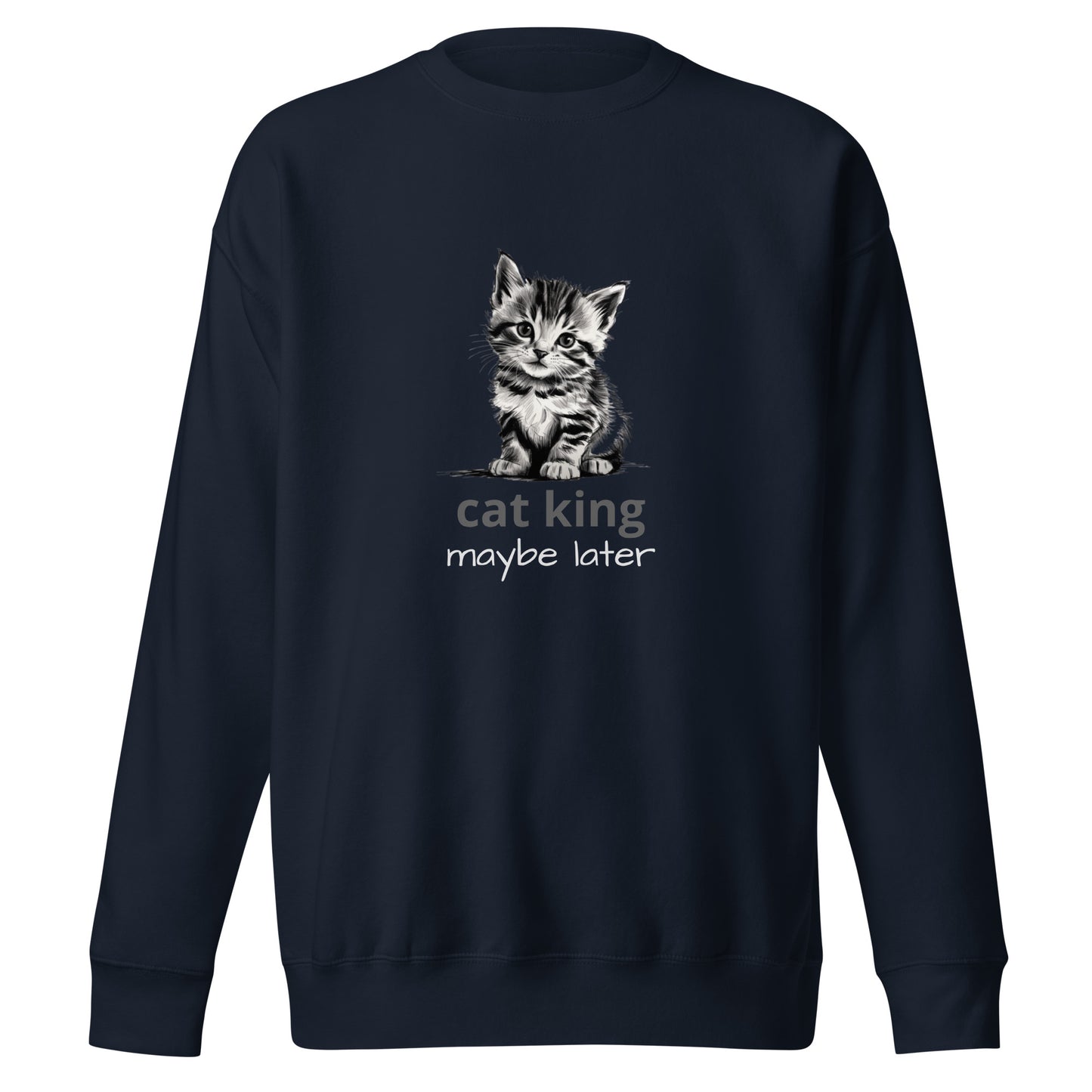 Cute Cat Unisex Premium Sweatshirt - Adorable Feline Design