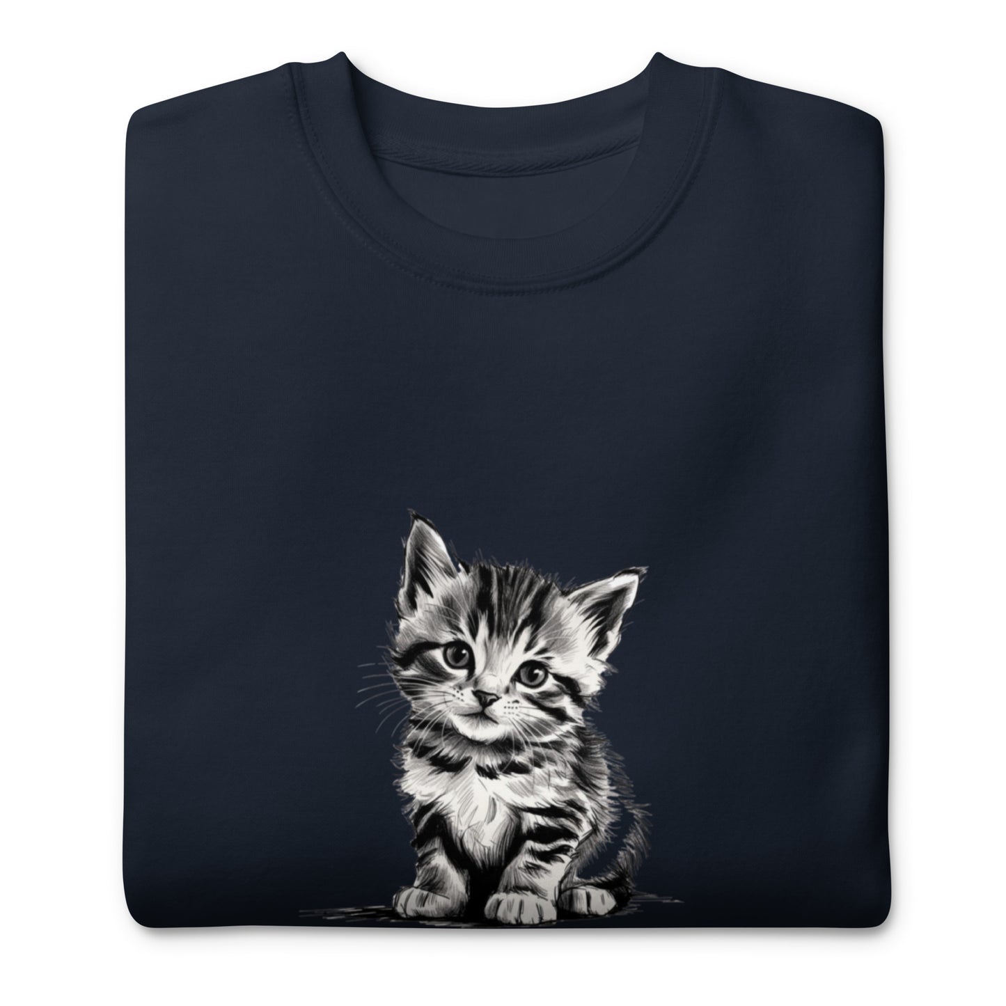 Cute Cat Unisex Premium Sweatshirt - Adorable Feline Design