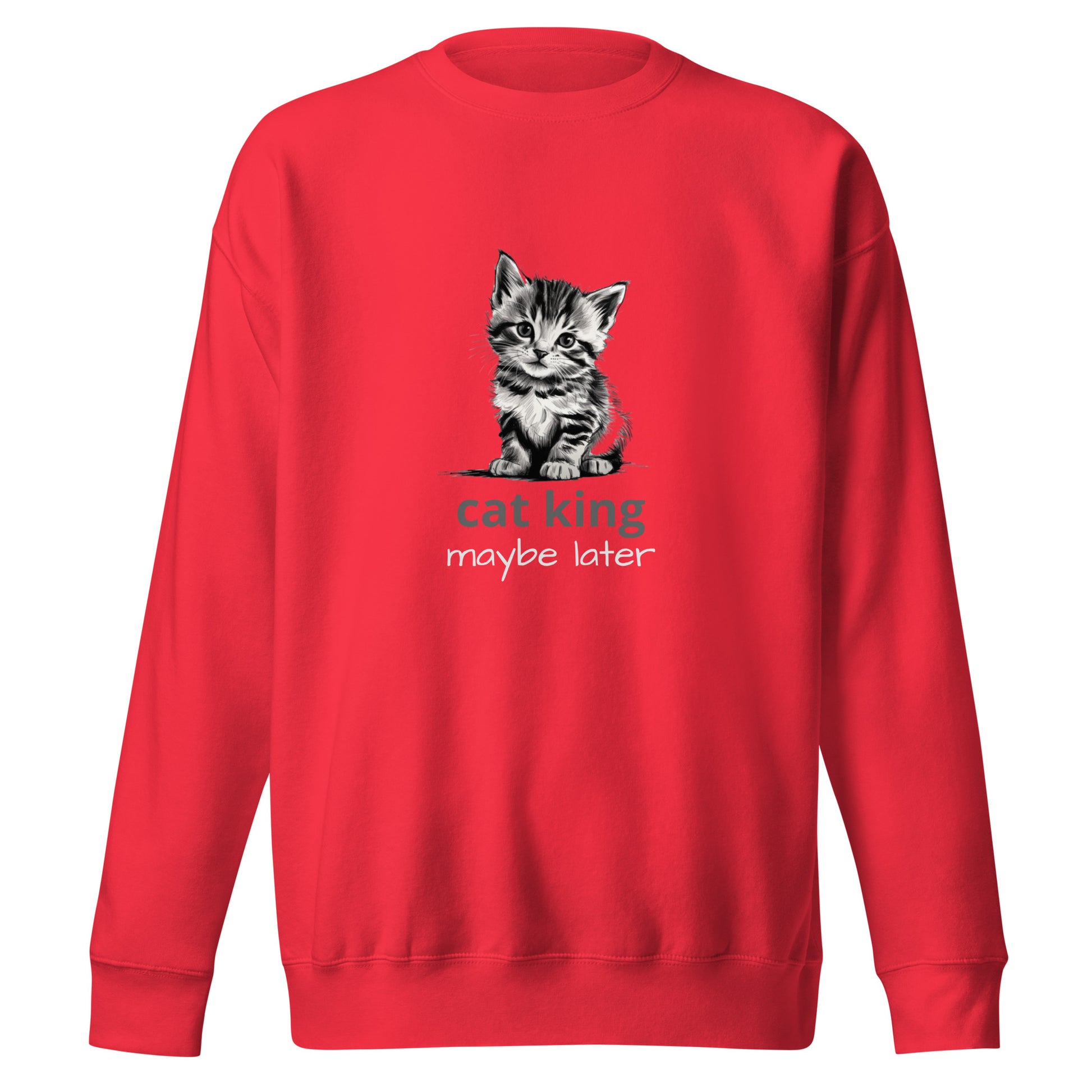 Cute Cat Unisex Premium Sweatshirt - Adorable Feline Design
