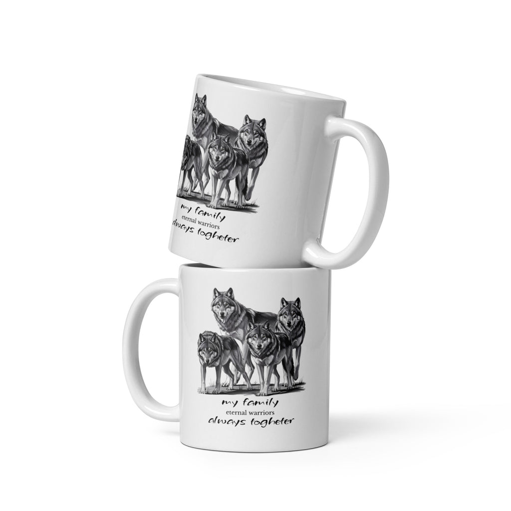 Wolves Glossy Mug - Wildlife Animal Print