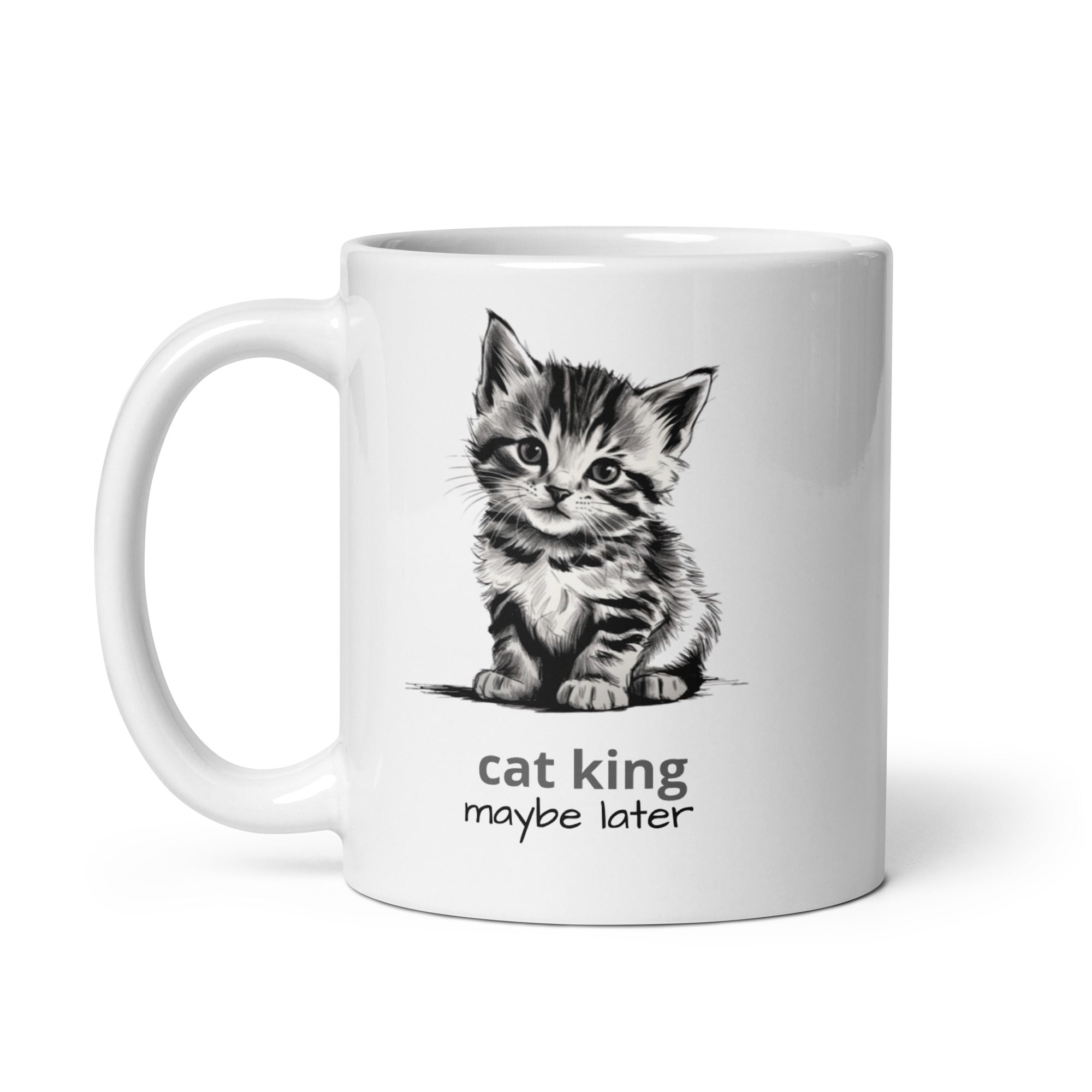 Cute Cat White glossy mug
