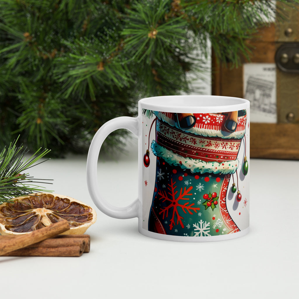 Baby Reindeer White Glossy Mug - Premium Ceramic Coffee Cup