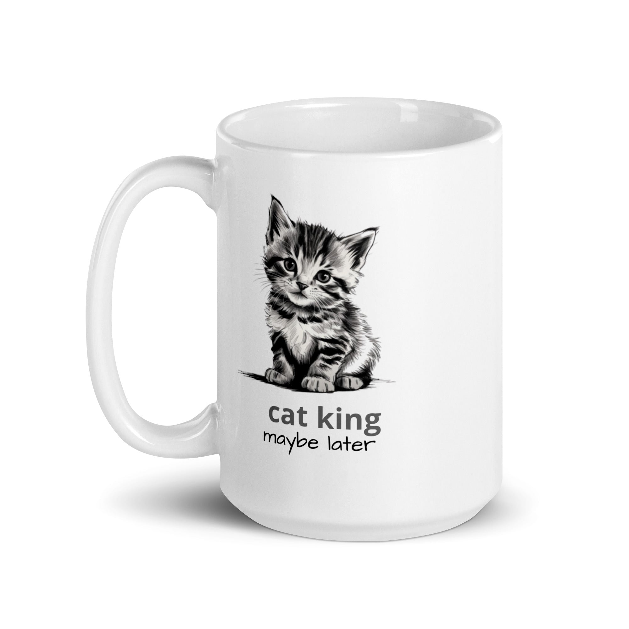 Cute Cat White glossy mug