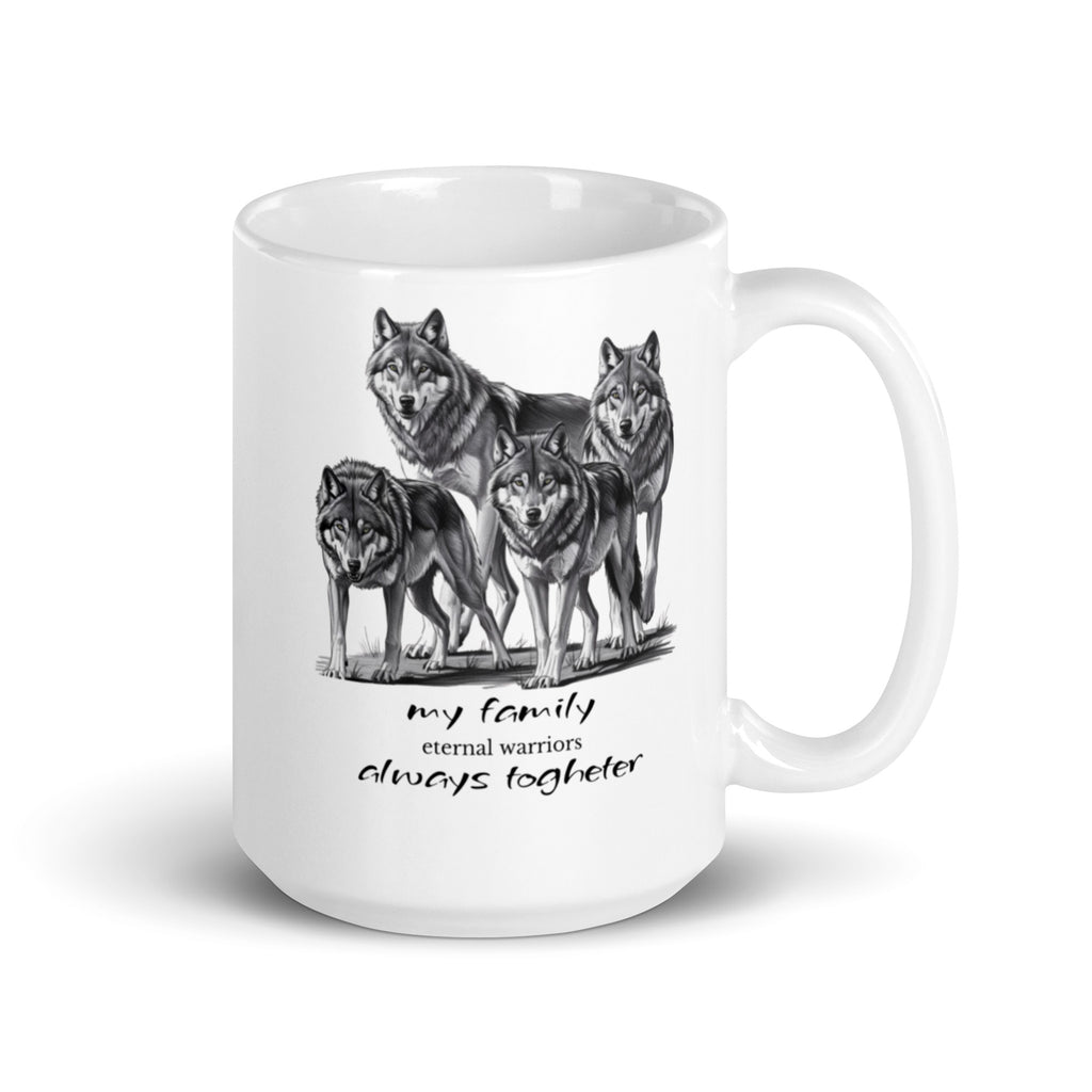 Wolves Glossy Mug - Wildlife Animal Print
