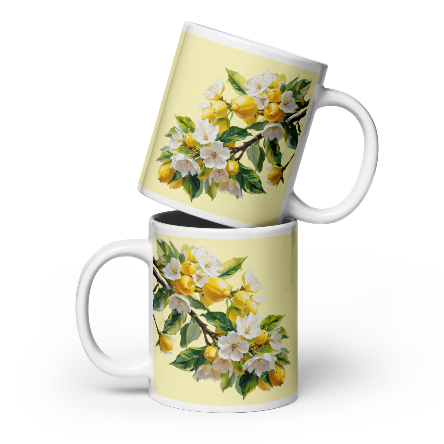 White glossy mug Citrus