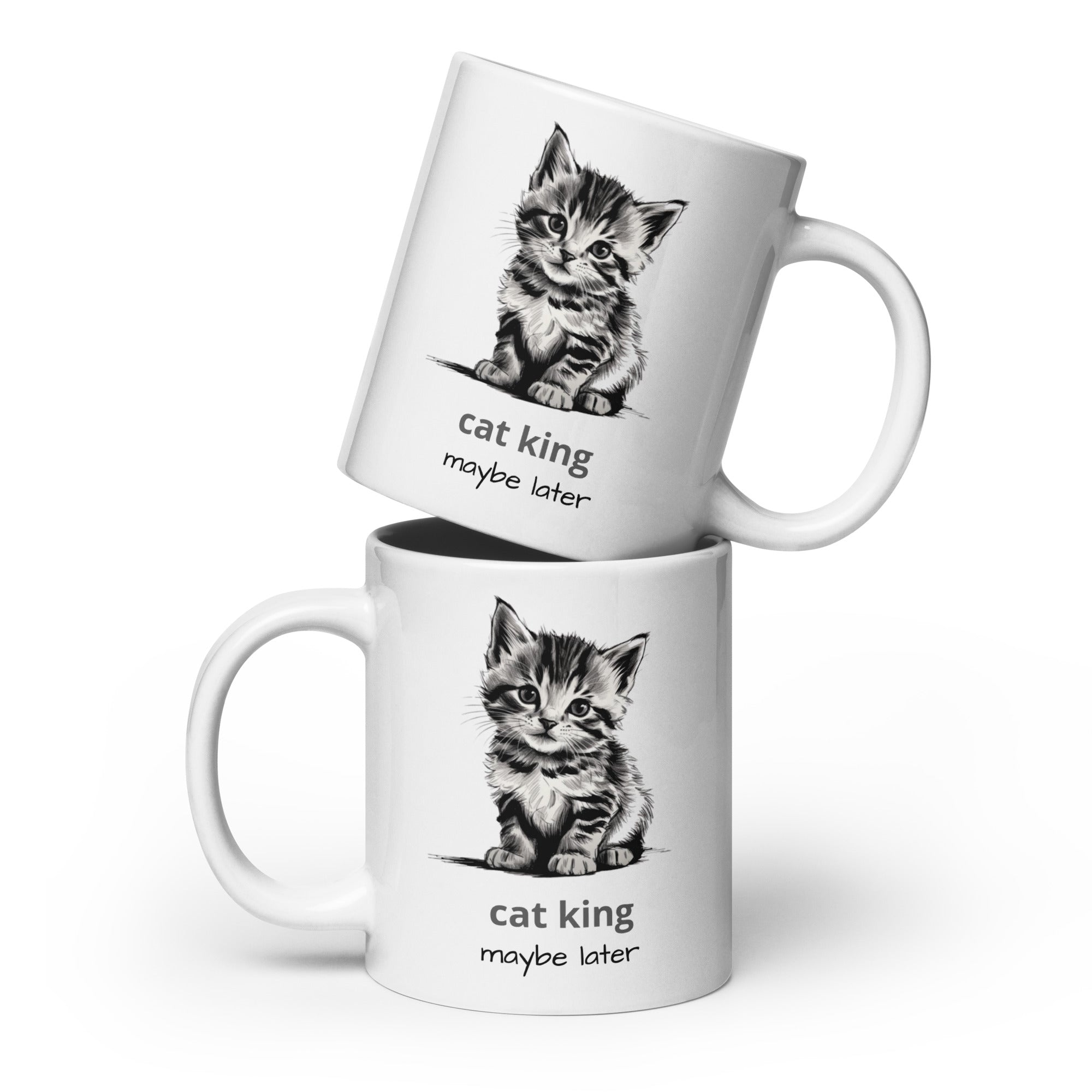 Cute Cat White glossy mug