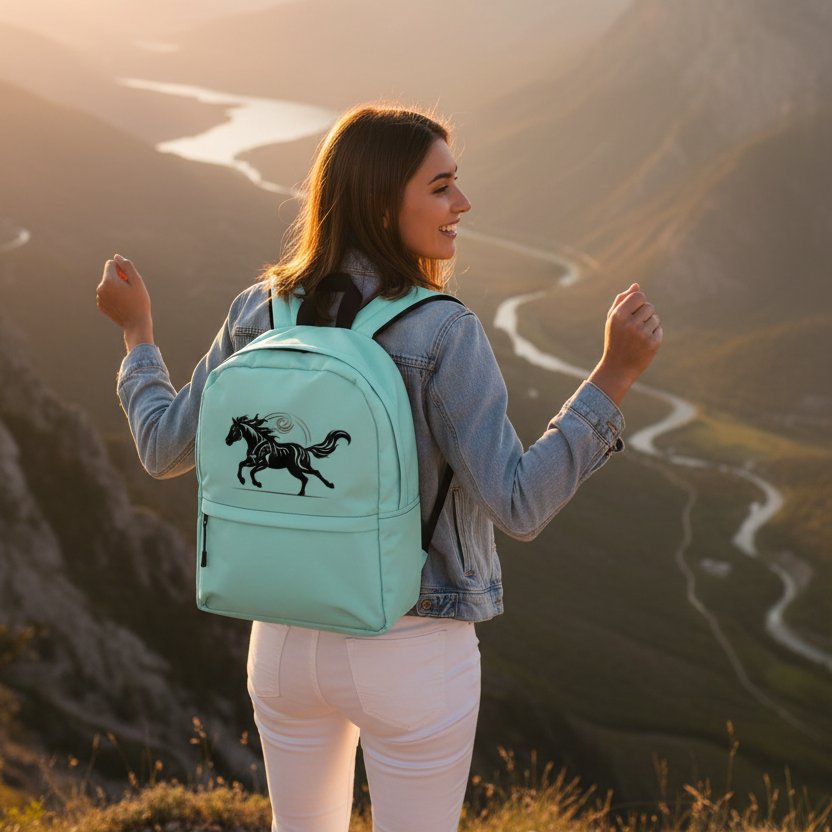Wild Black Horse Backpack - Mountain Adventure