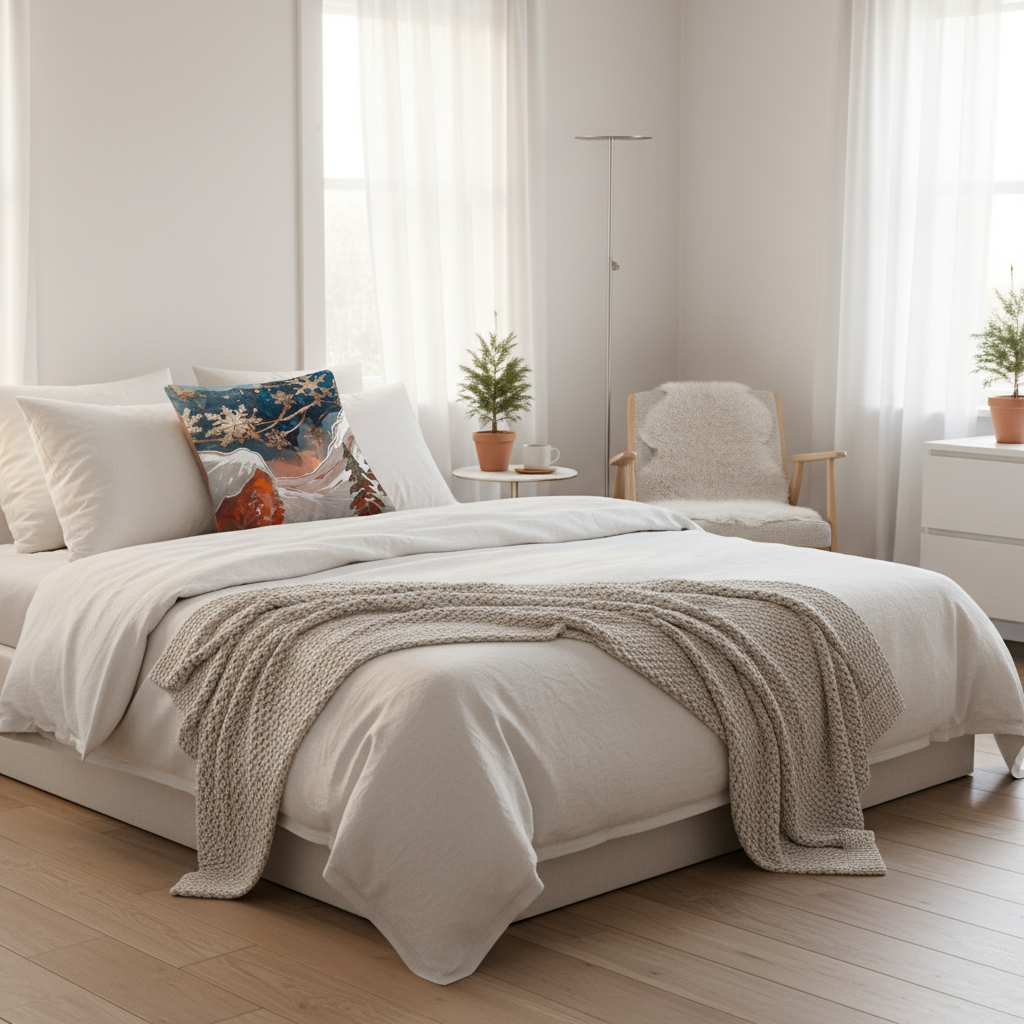 Winter Landscape Basic Pillow