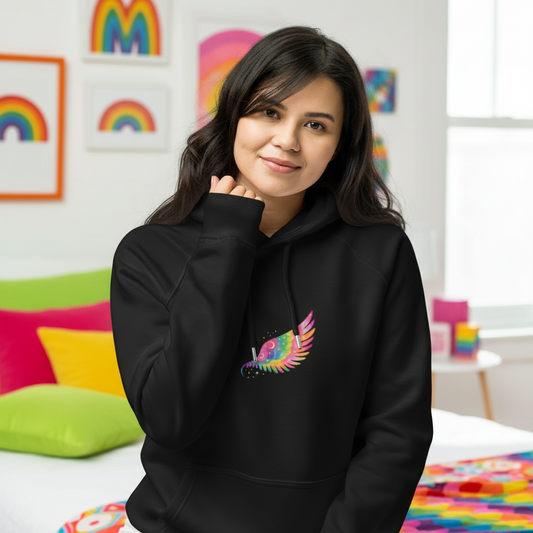 Unisex eco raglan hoodie  Bohemian Wing