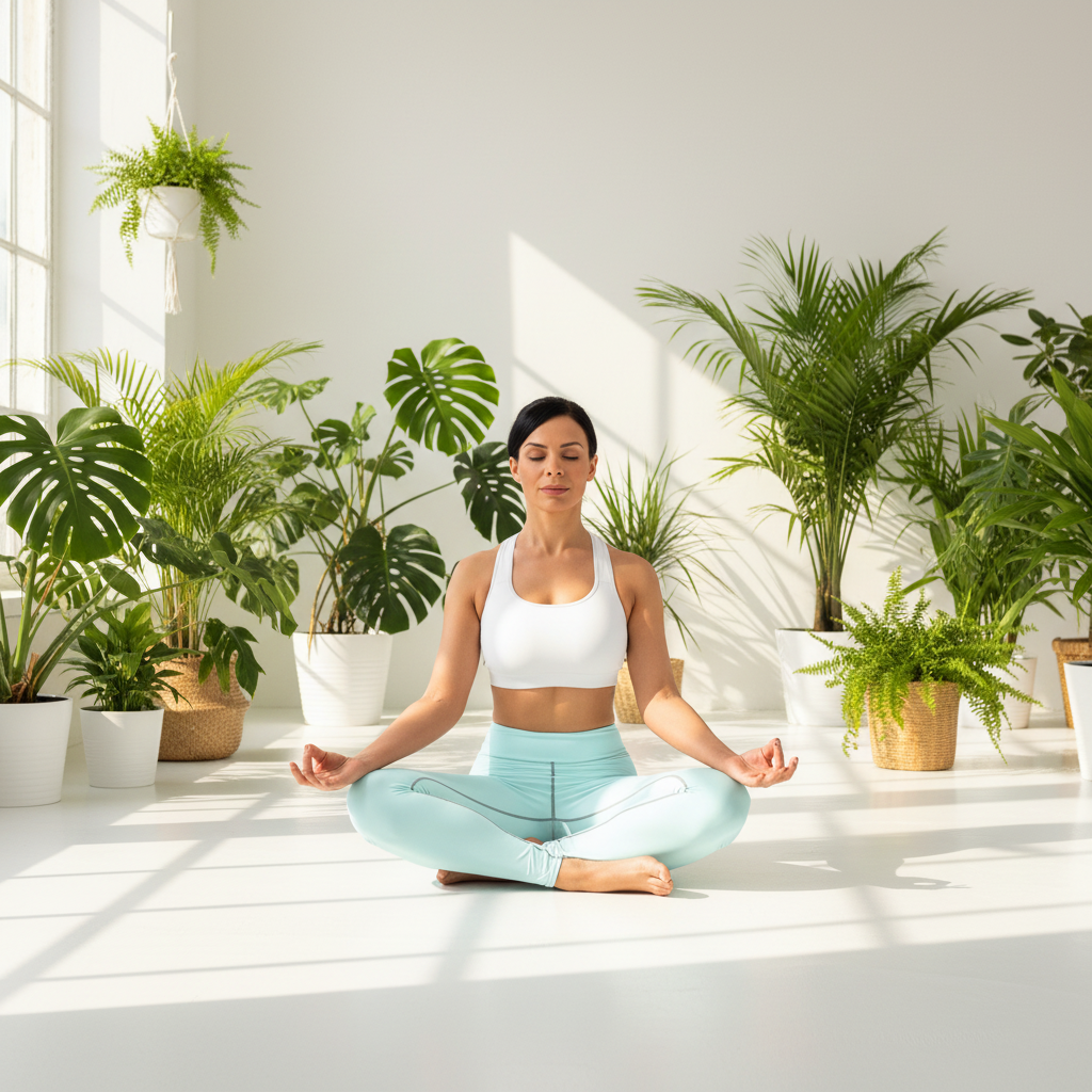 Yoga Leggings - Lotus Botanical