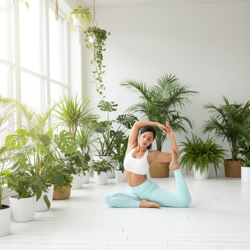 Yoga Leggings - Meditation Plants